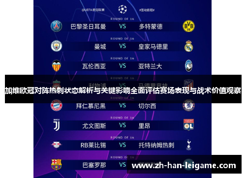 加维欧冠对阵热刺状态解析与关键影响全面评估赛场表现与战术价值观察